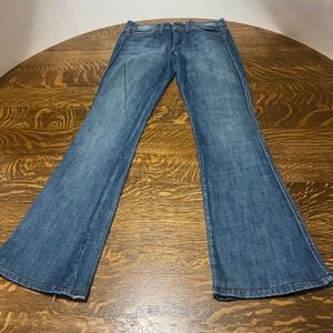 Joe's Jeans Rocker Jeans Womens 27 Blue Miles Wash Low Rise Flare 37ML5722